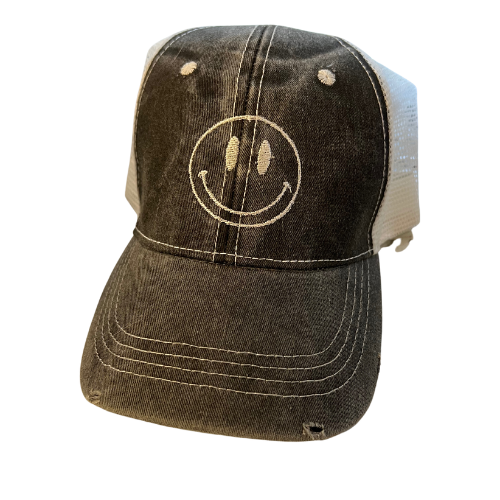 Smile Embroidered Trucker Hat