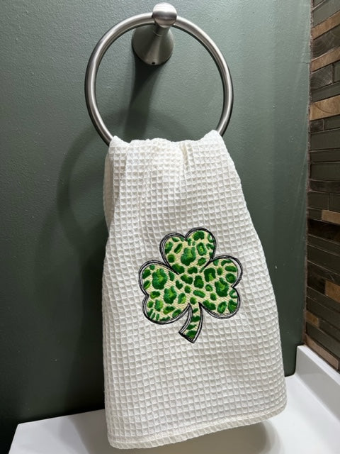 Cheetah Print Clover Towel