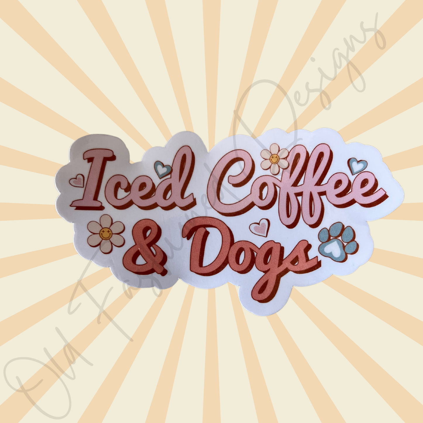 Iced Coffee & Dogs Sticker